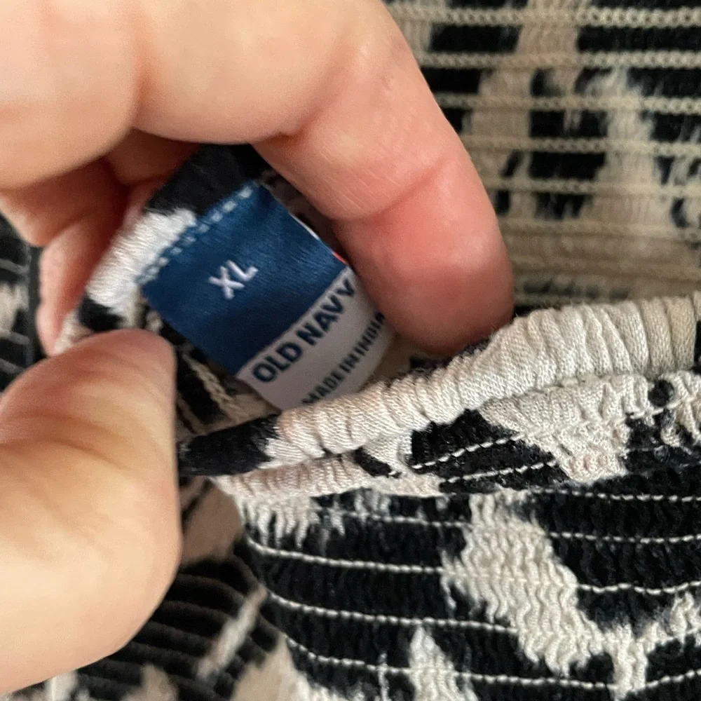 Old Navy Black and White High Low Halter Dress XL - Picture 6 of 6